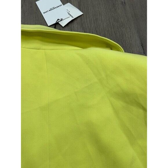 Generation Love Madison Stretch Crepe Blazer Single Button Front Lime Size S - Picture 13 of 15